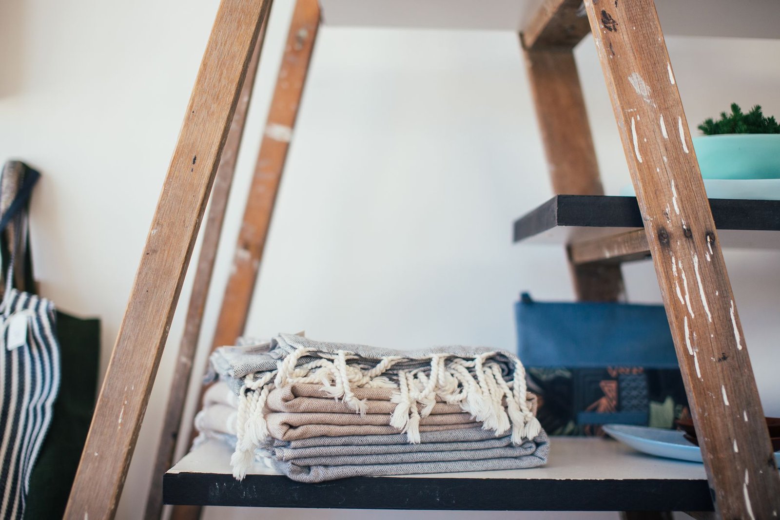 Soft, neatly folded household towels